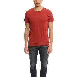 IRO Red 100% Linen Short Sleeve Crewneck Solid T-Shirt Men’s Size Large